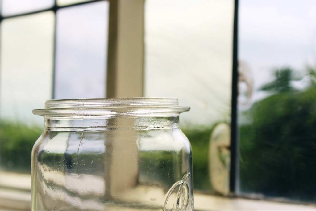 positivity jar in window